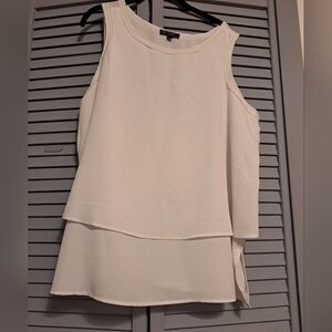White layered sleeveless top